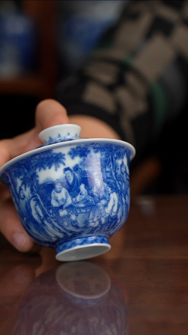 晓竹窑青花十八学士