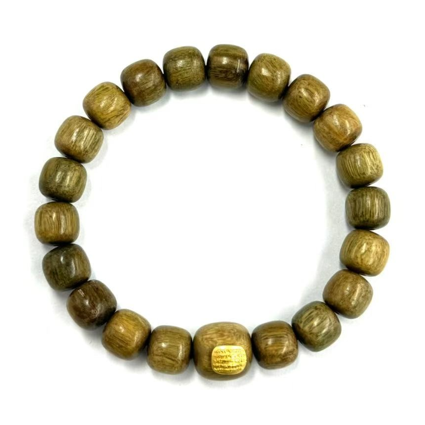 s1559-原创DIY老型珠单圈手串-沉香木手串-9mm-赠礼盒