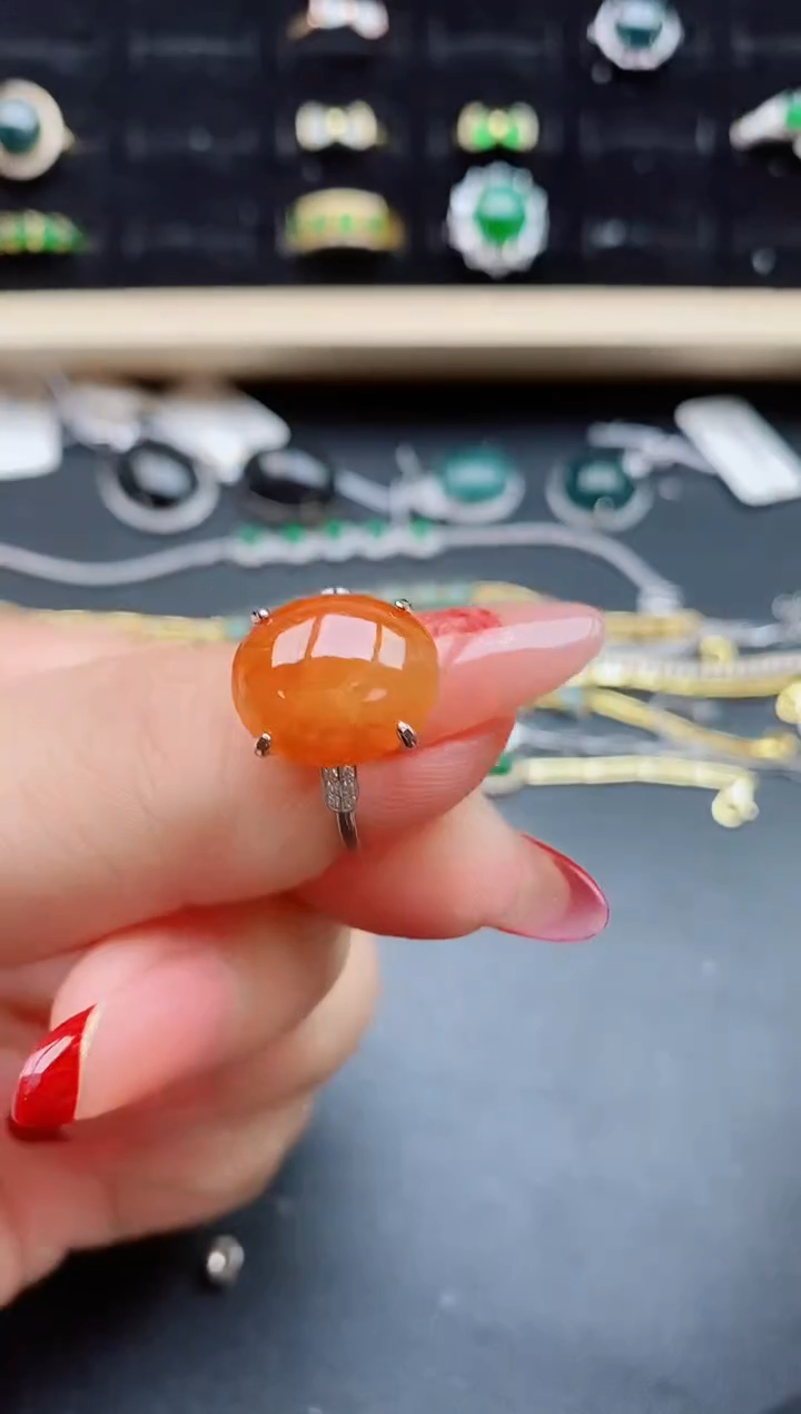 【闪购商品】翡翠戒指银S925镶嵌12121