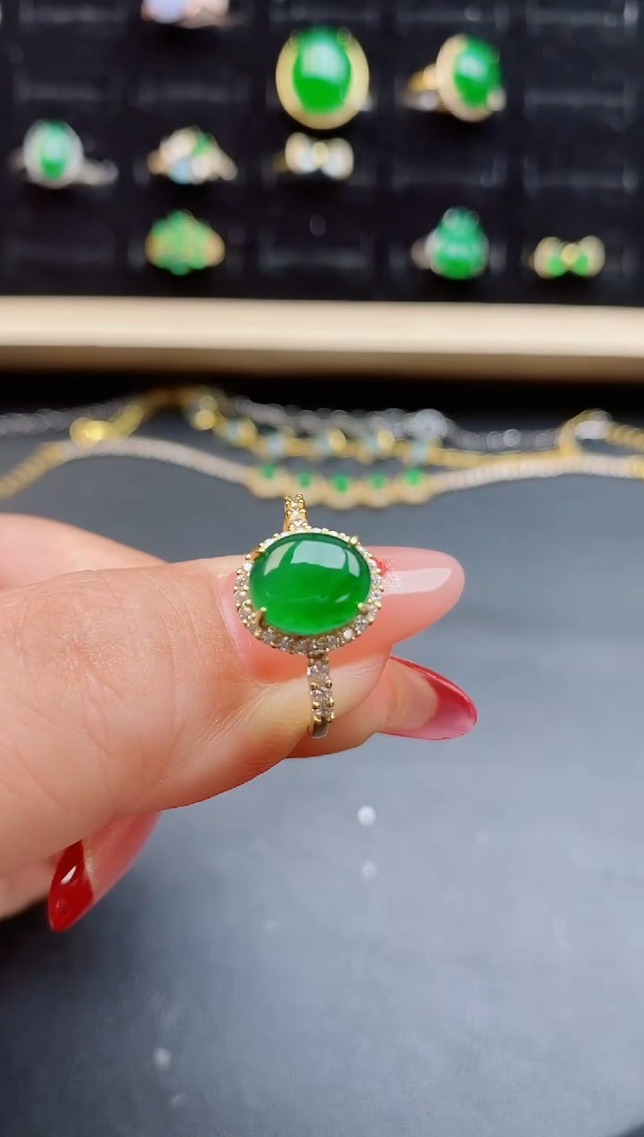 【闪购商品】翡翠戒指银S925镶嵌50805850