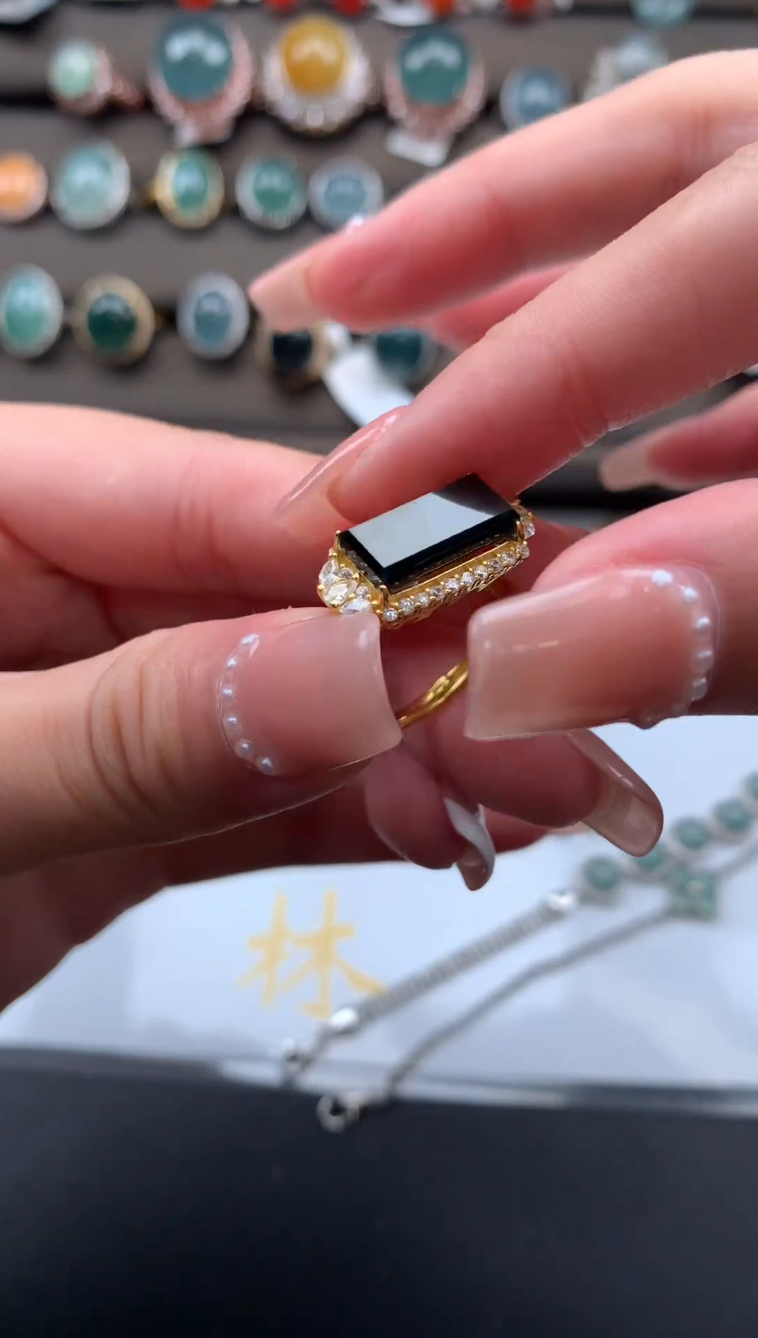 【闪购商品】翡翠戒指银S925镶嵌512412