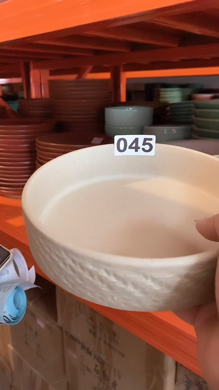 【闪购商品】碗045奶白立边壶承