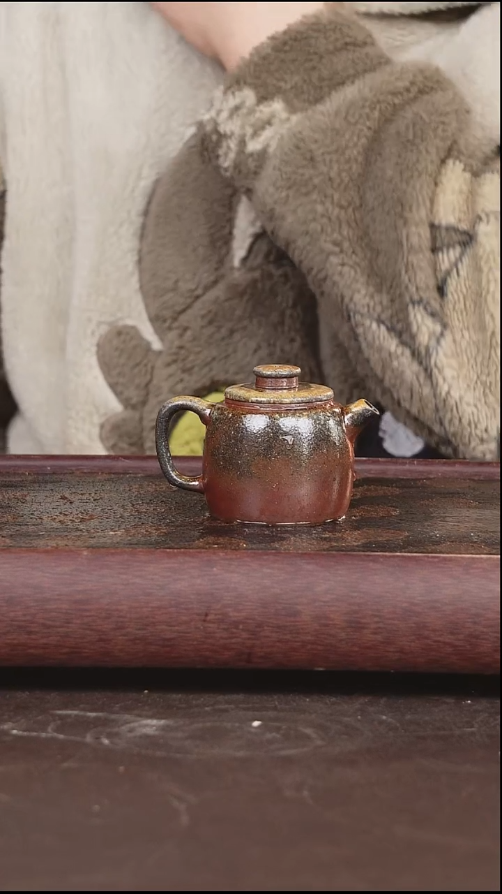 茶壶紫砂柴烧 巨轮