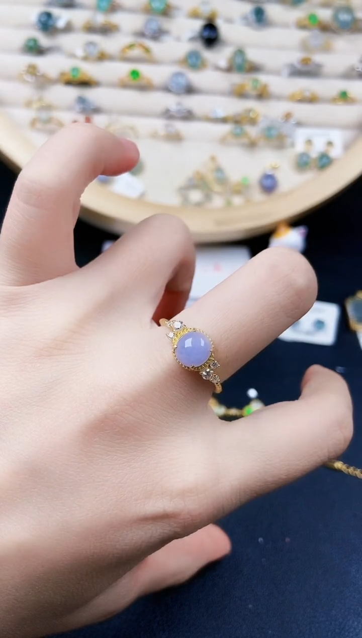 【闪购商品】翡翠银S925镶嵌戒指464646