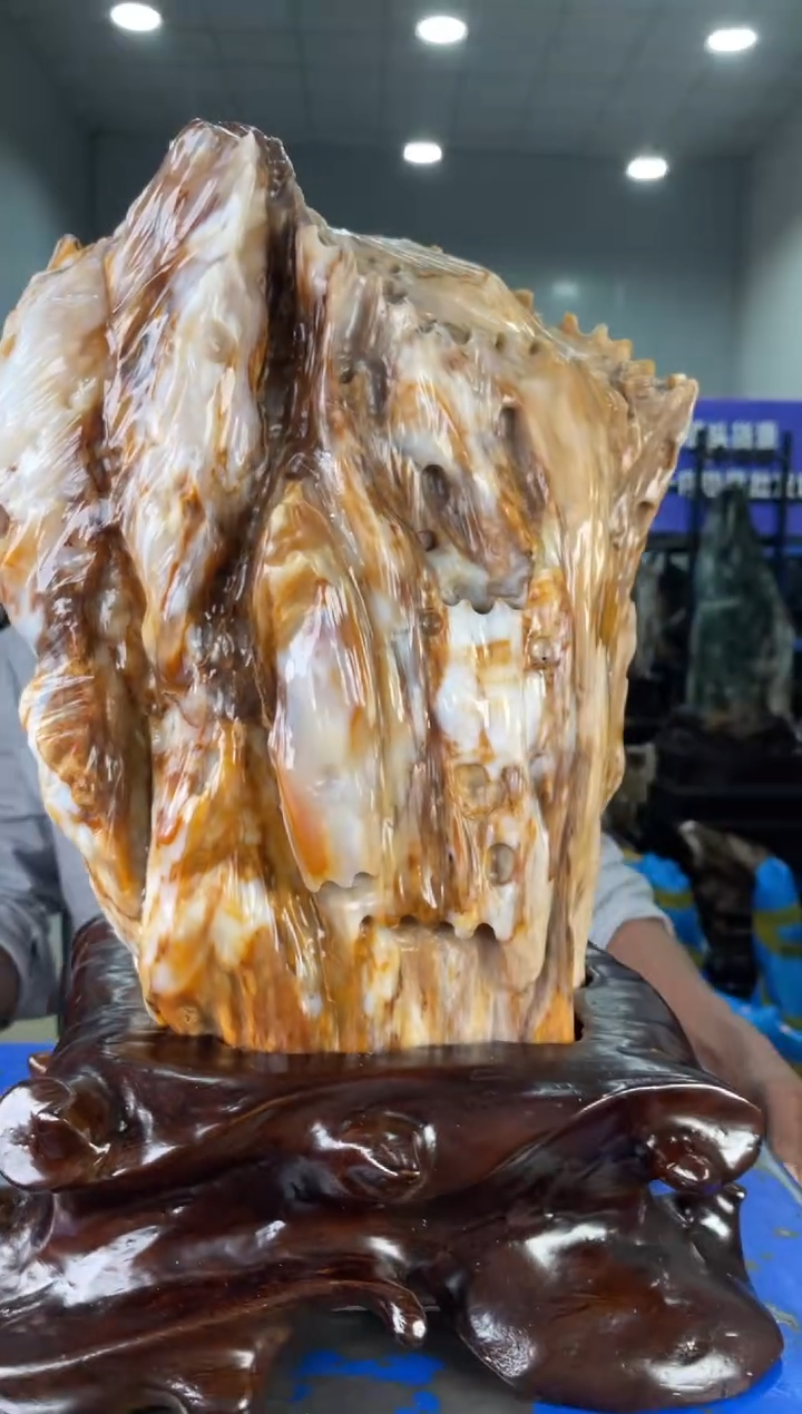 【闪购商品】硅化玉摆件未镶嵌59