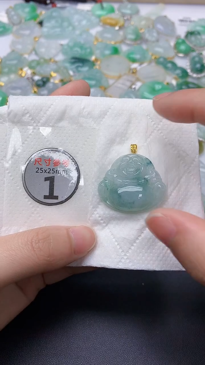 颈饰银S925镀金镶嵌翡翠 天然缅甸A货百元以上9元证书费自理