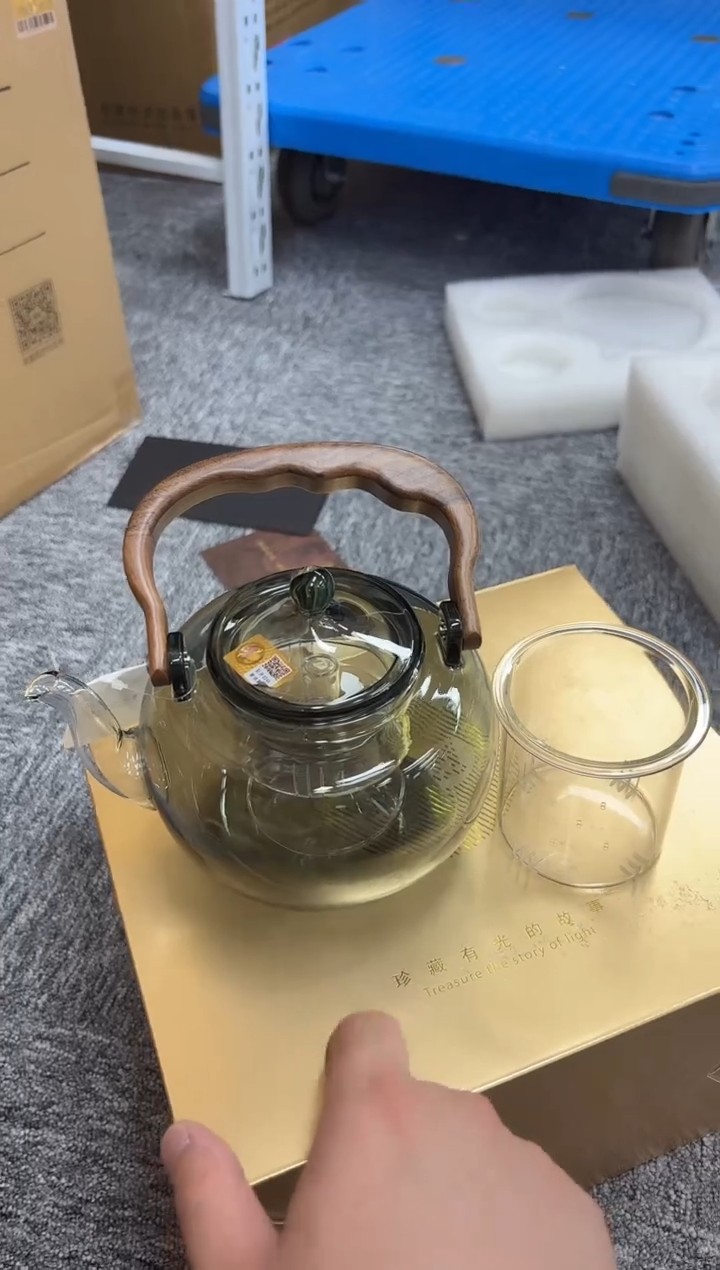 禾器-山雅壶-烟灰色-双内+清简杯透明色