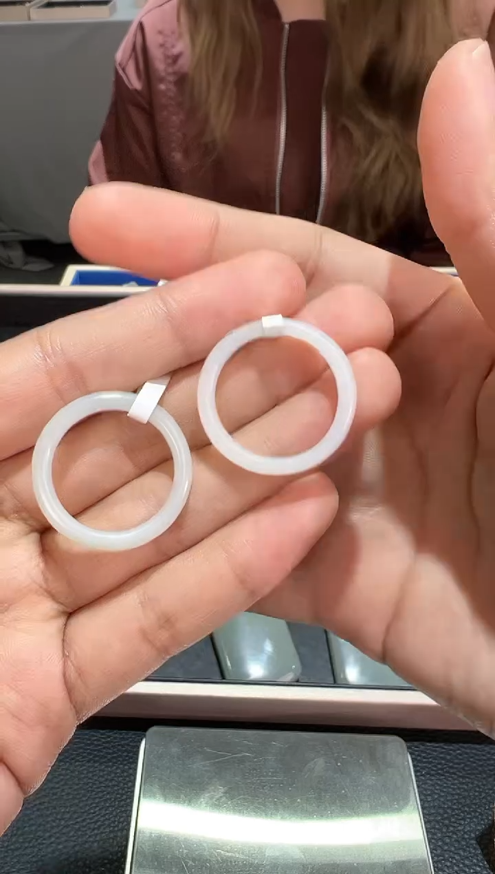 【闪购商品】和田玉戒指未镶嵌且末料青白玉戒圈多样性发其一