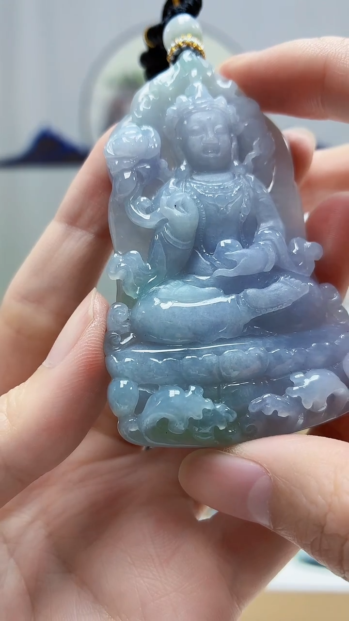 未镶嵌定制翡翠5028zm-毛货挂件89千手