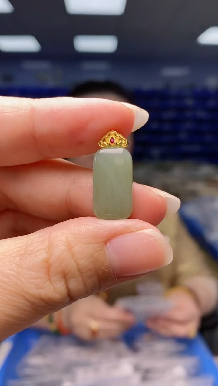 【闪购商品】和田玉吊坠(不含链)银S925镶嵌  DZ5285