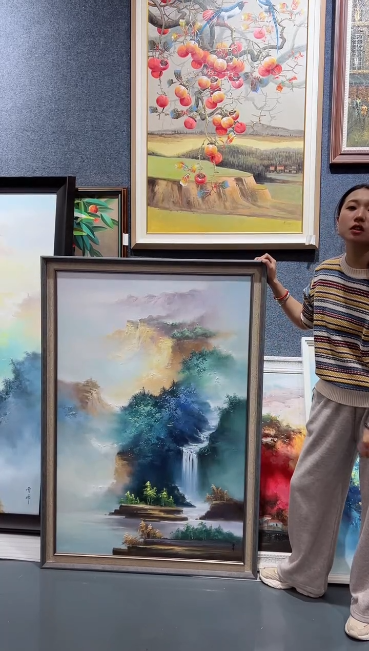 【闪购商品】油画130 80*120 雪峰-手绘油画