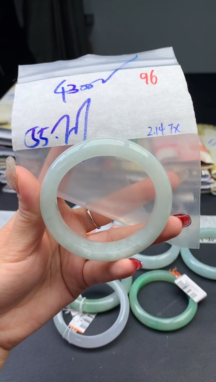 【闪购商品】定制翡翠未镶嵌毛货需精细抛光+96手镯1件+4300元