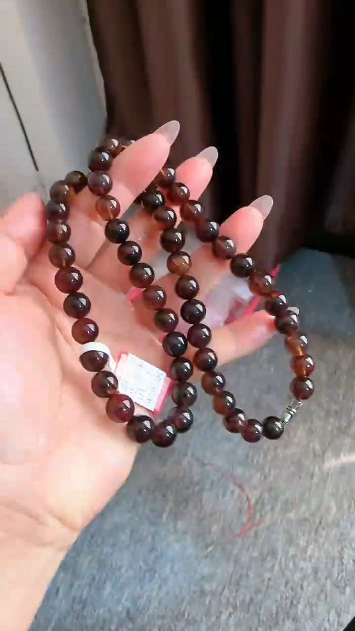【闪购商品】琥珀手链未镶嵌规格9紫翳灵草妈妈链#53
