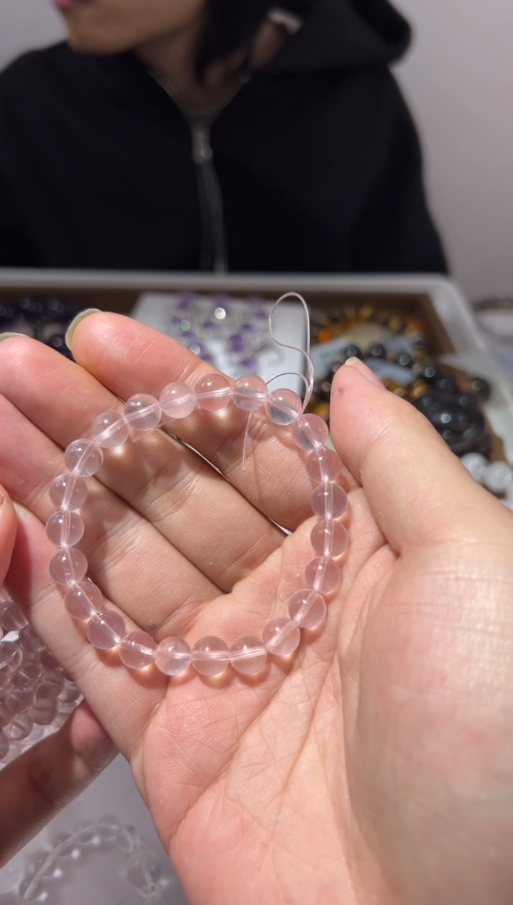 【闪购商品】芙蓉石手链未镶嵌7mm莫粉素串