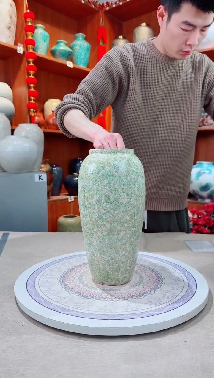 【闪购商品】瓶陶瓷花瓶 无花 春意盎然大号