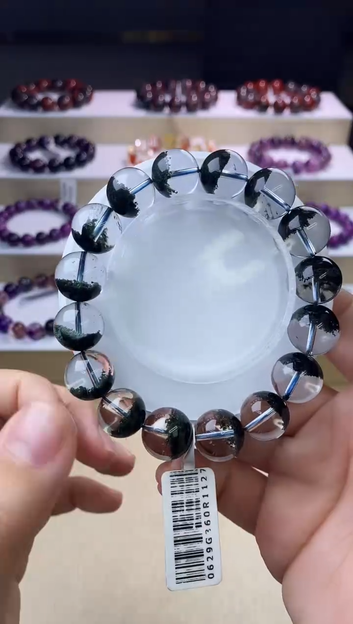 【闪购商品】水晶手链未镶嵌聚宝盆绿幽灵13m+