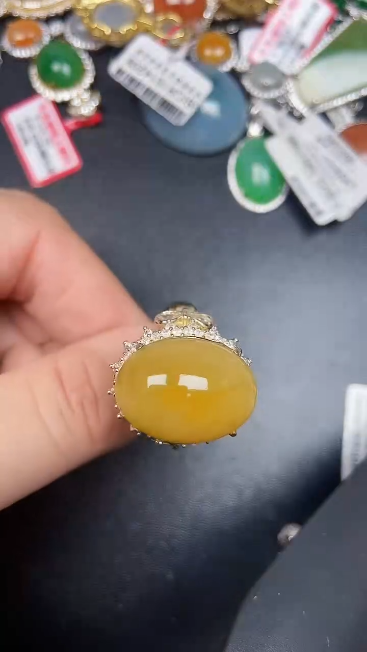 未镶嵌戒指翡翠9300铜托