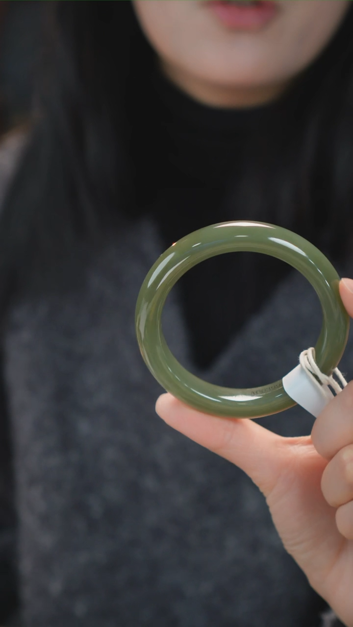 【闪购商品】和田玉手镯未镶嵌50【柚子来啦】和田玉拍一发一56