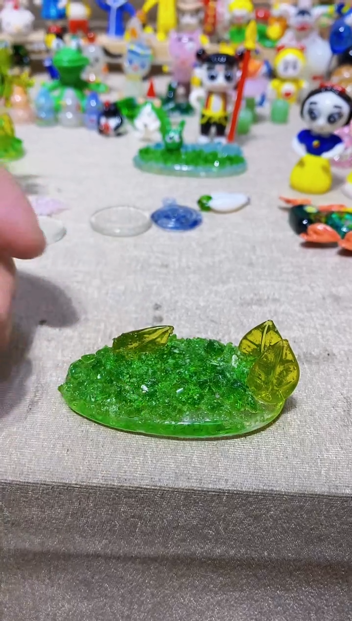 琉璃手工艺品叶子底座