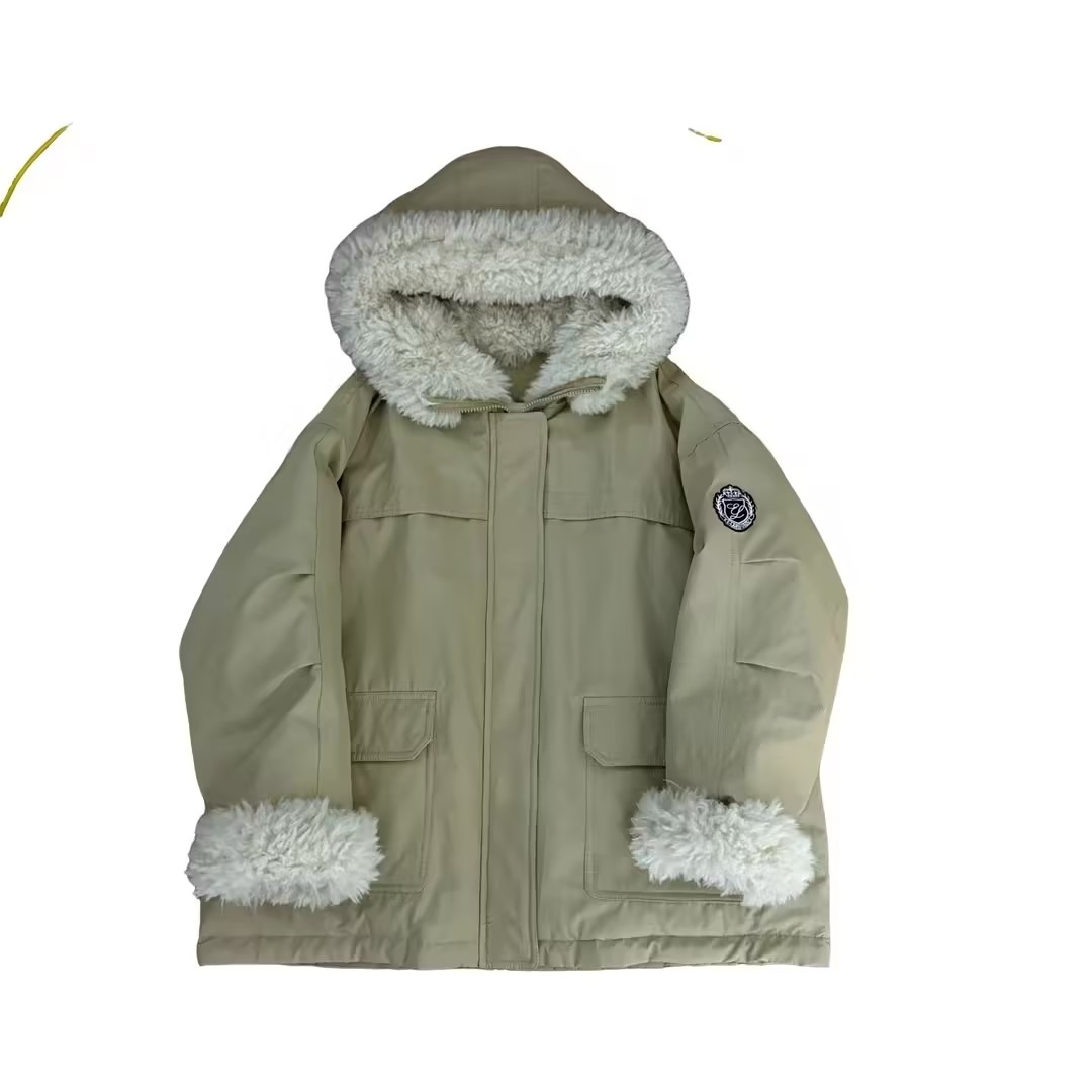 【学院风】拼接棉服7372时尚休闲韩版