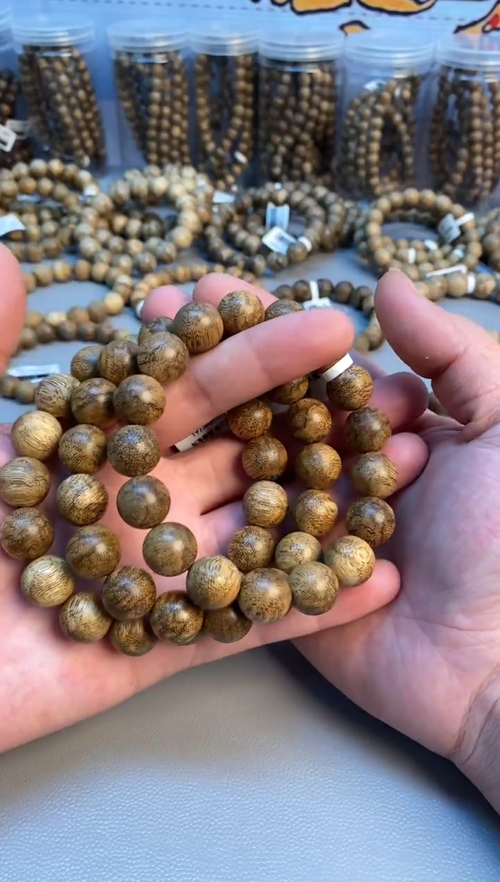 沉香手串菩萨棋圆珠单圈虎斑1.3多样性发其一