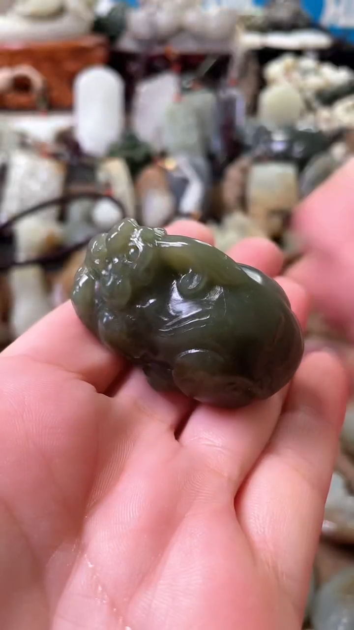 和田玉未镶嵌挂件0026