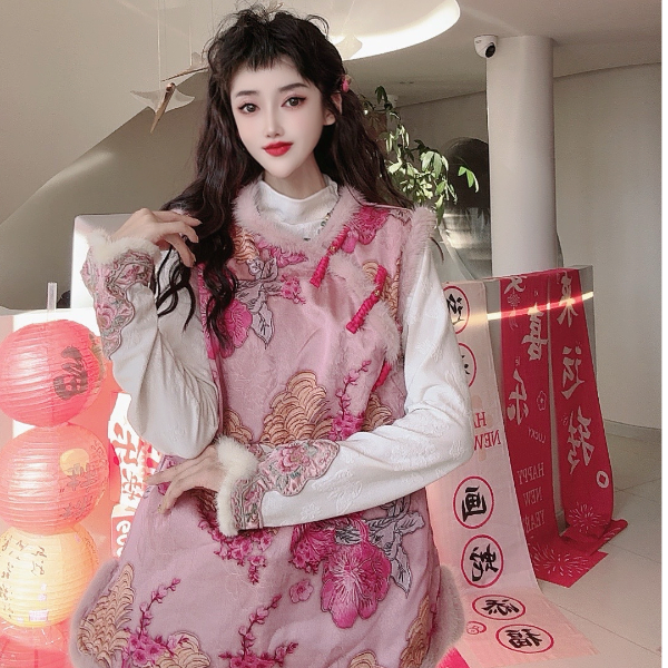 （知否.凤凰于飞马甲｝国风新中式显瘦百搭红人冬季保暖保暖女装