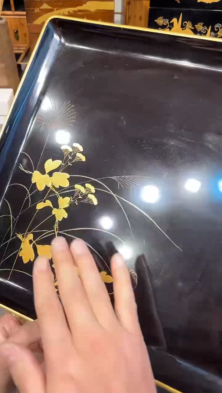 金莳绘 茶台 大漆漆器大漆漆器