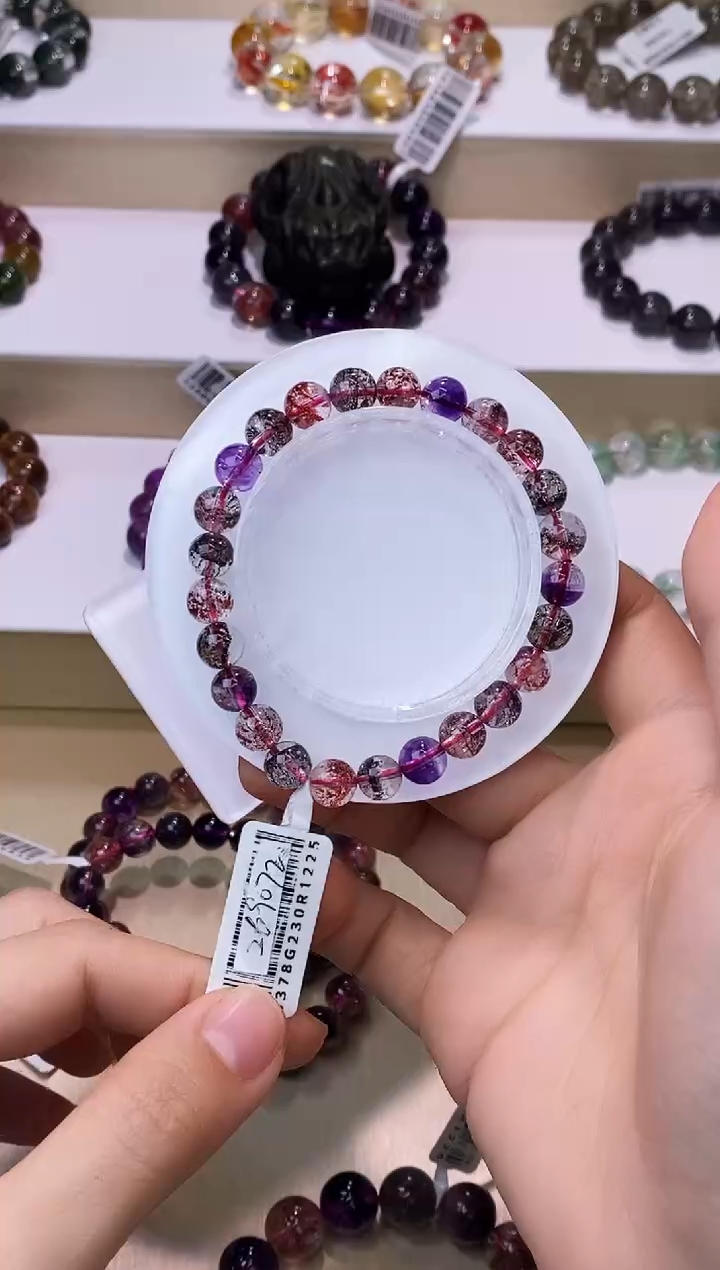 【闪购商品】水晶手链未镶嵌黑加仑超七单圈7m+