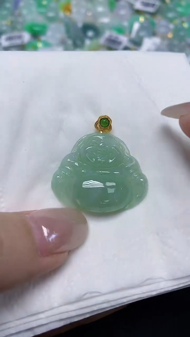 翡翠未镶嵌颈饰天然缅甸翡翠A货