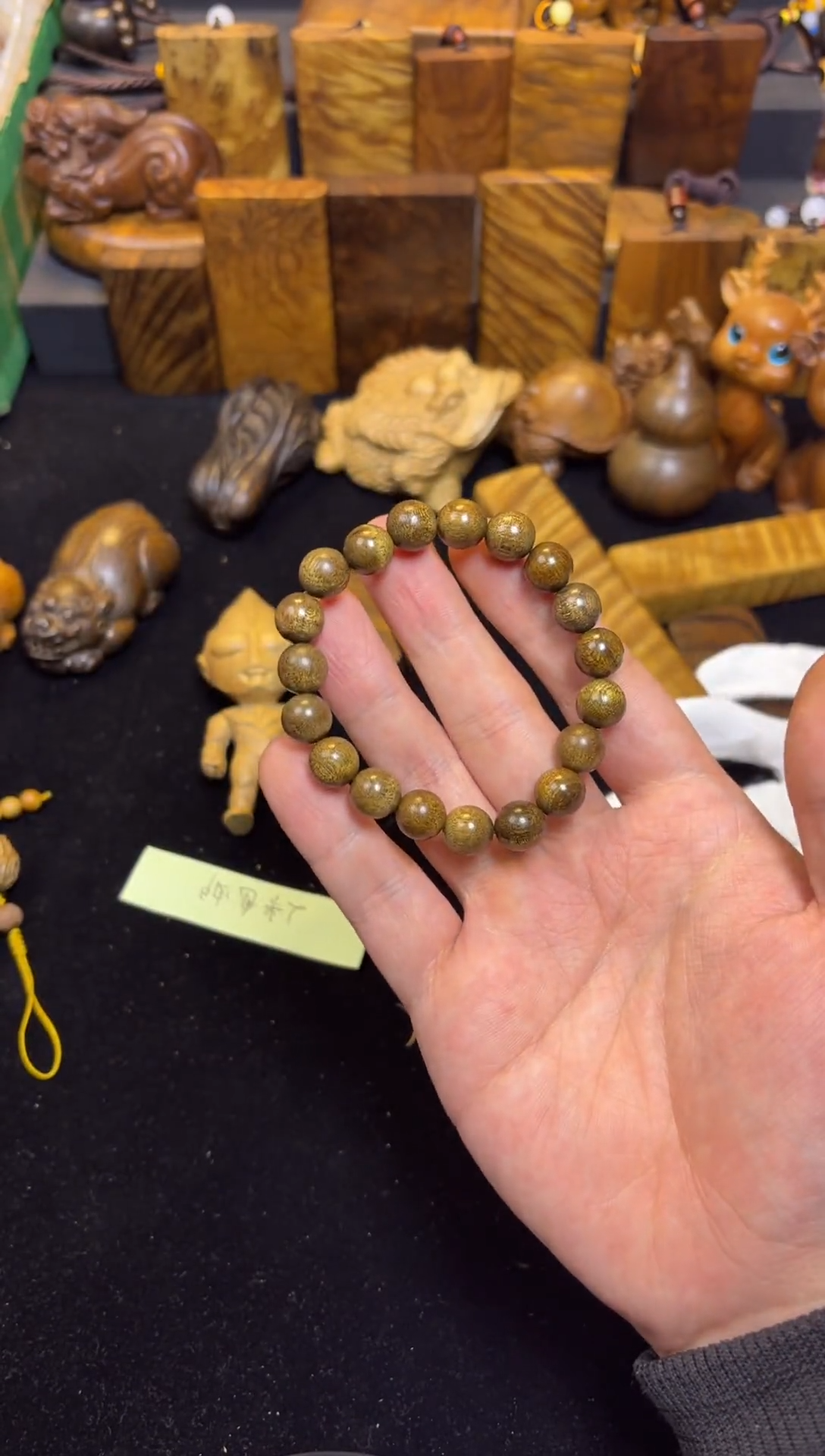 【闪购商品】楠木（金丝楠）手串/手链1.0乌金绿手串71