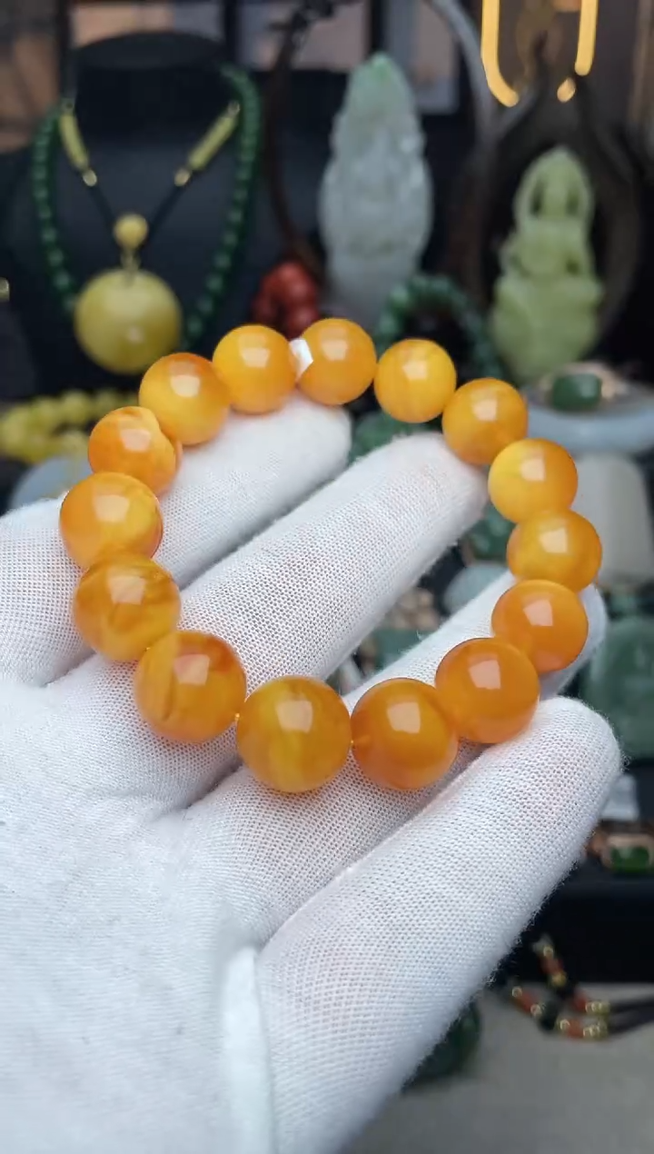 【闪购商品】蜜蜡手串未镶嵌高品手串