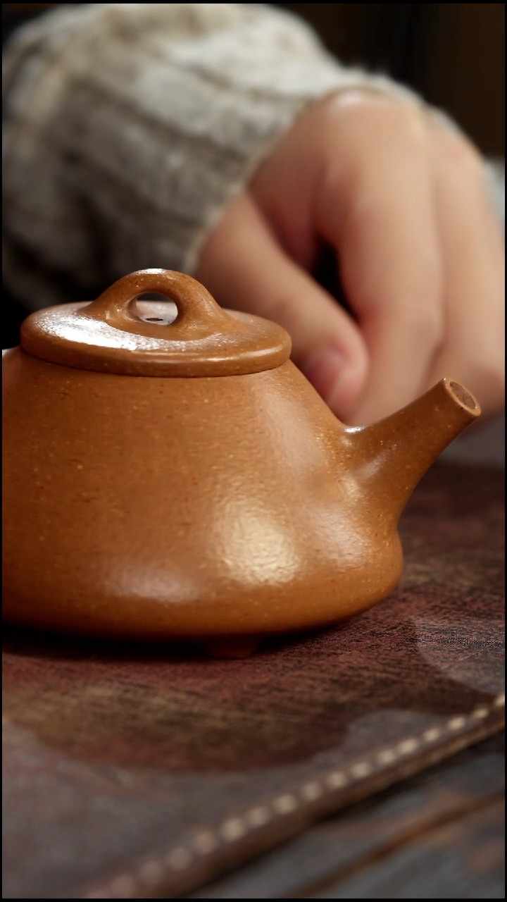 茶杯紫砂非遗茶器-段泥石瓢