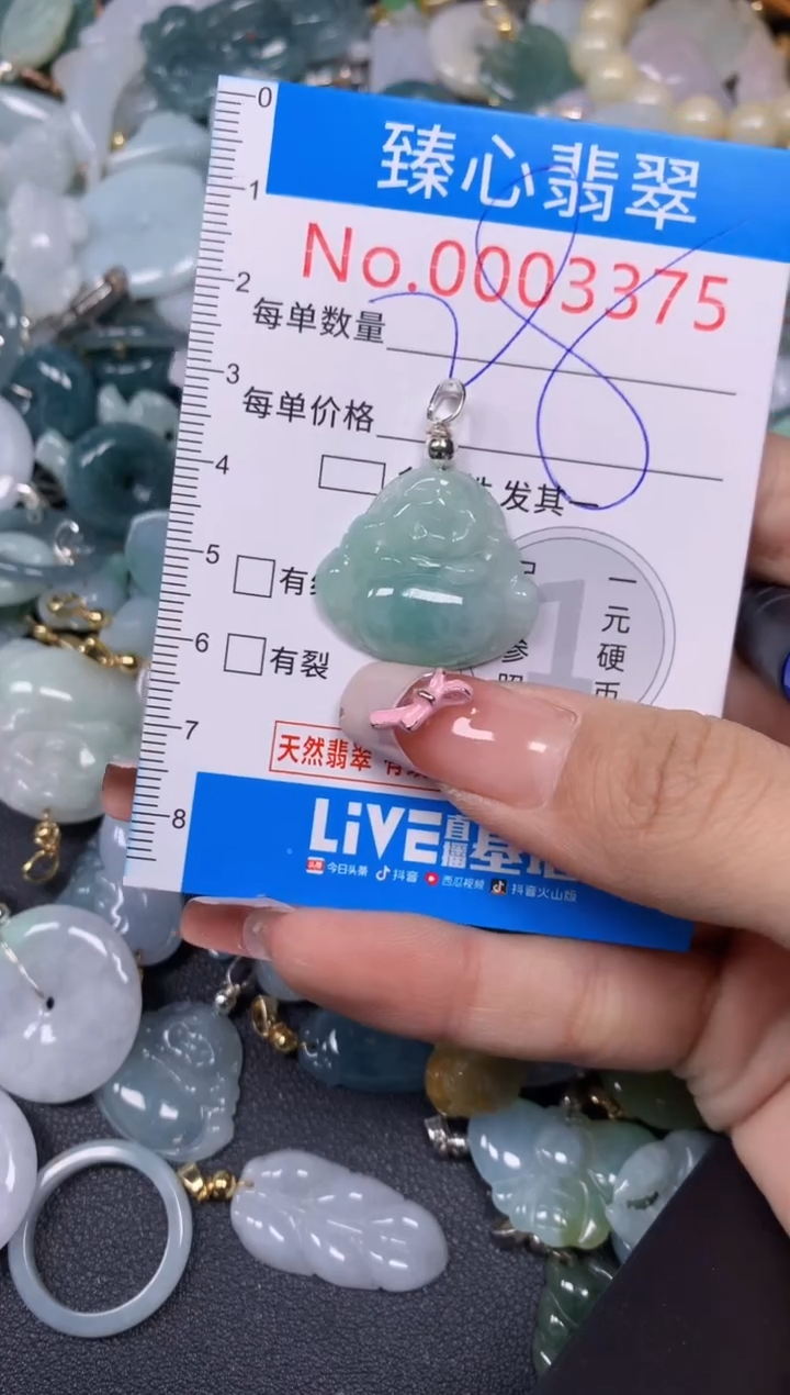 【闪购商品】翡翠颈饰未镶嵌含绳0003375