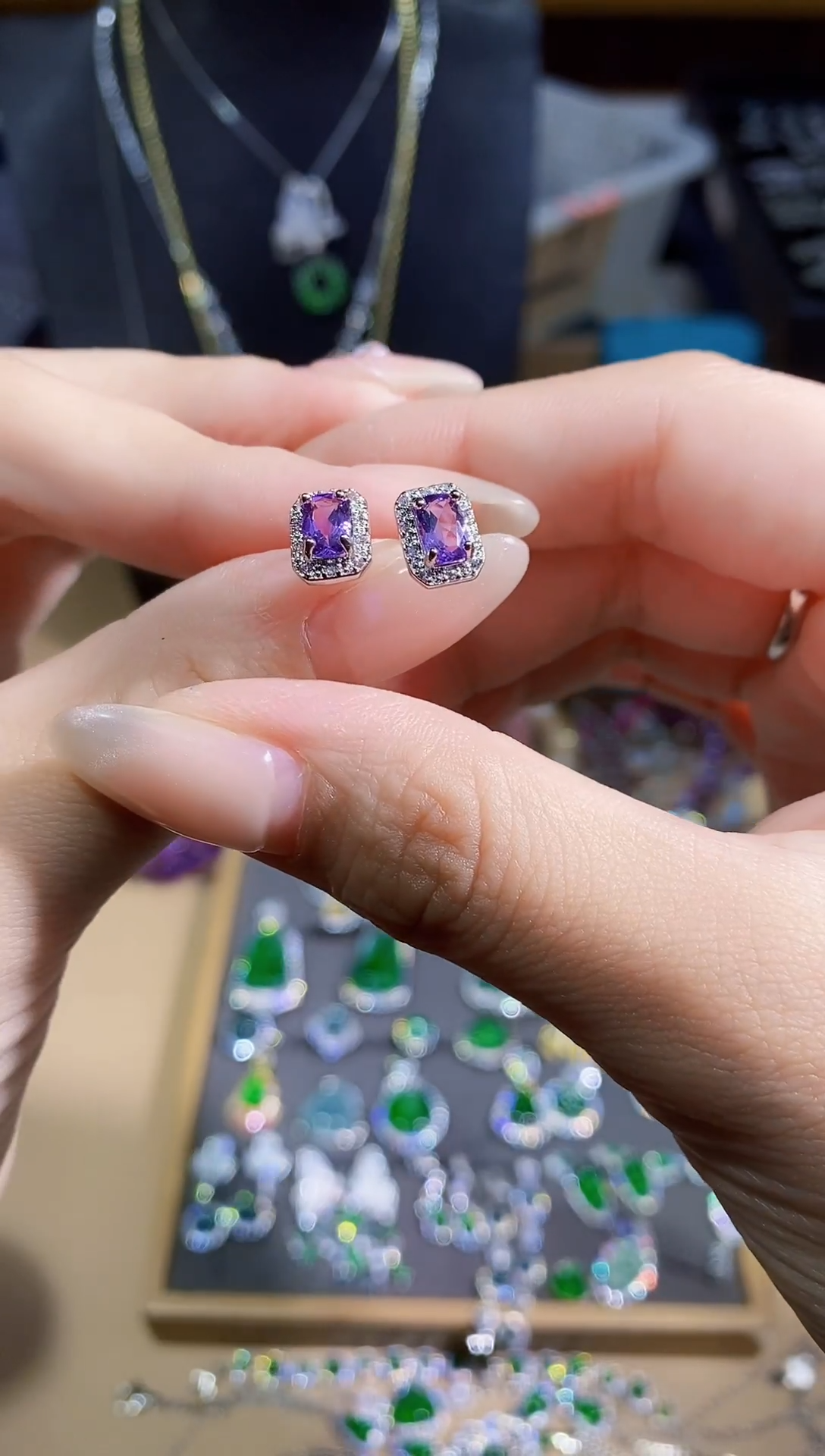 【闪购商品】水晶耳饰未镶嵌多样性发其一【34】