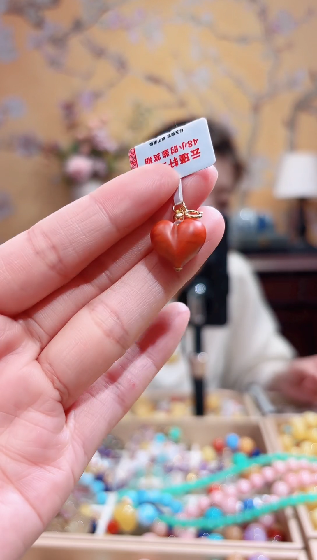 颈饰未镶嵌南红玛瑙南红爱心设计款吊坠提留