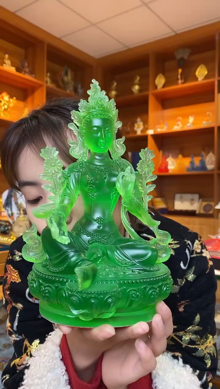 泥塑绿妈妈-与实物略有差异介意者慎拍