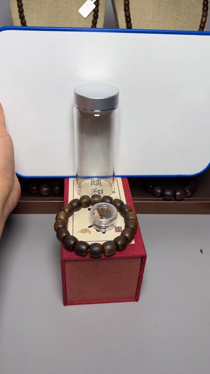 【闪购商品】沉香手串芽庄白棋1.3桶珠单圈