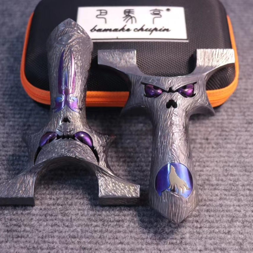 正品巴马克钛合金树皮雕刻恶魔四代七代龙齿快压怪兽户外玩具