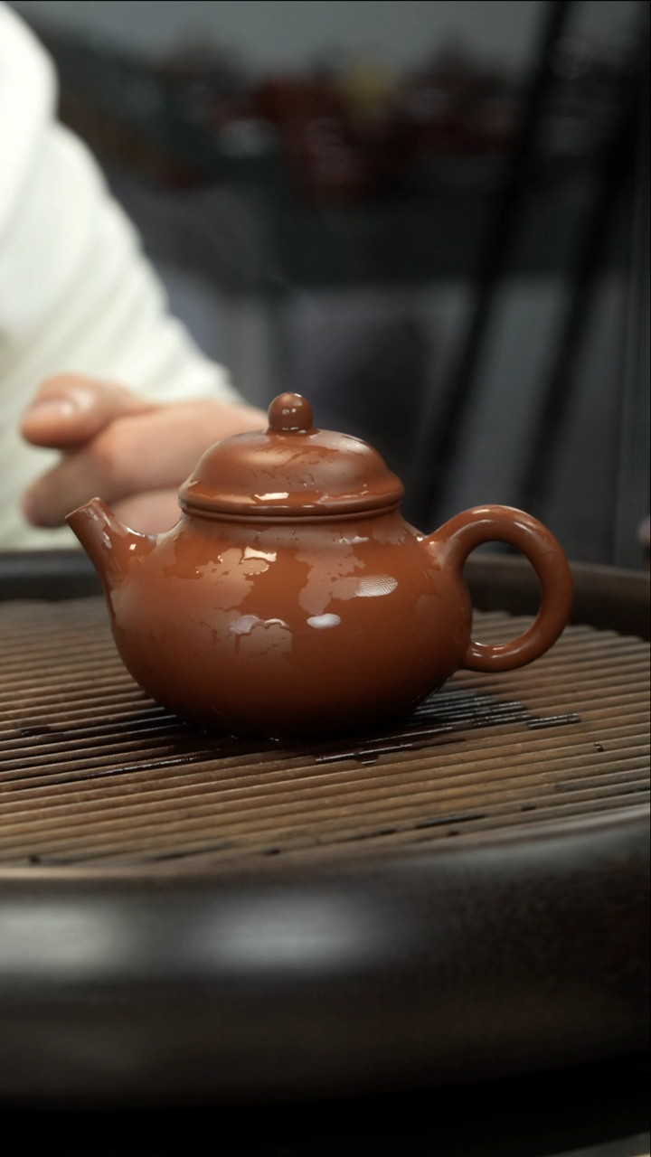 茶壶紫砂紫泥  容天壶