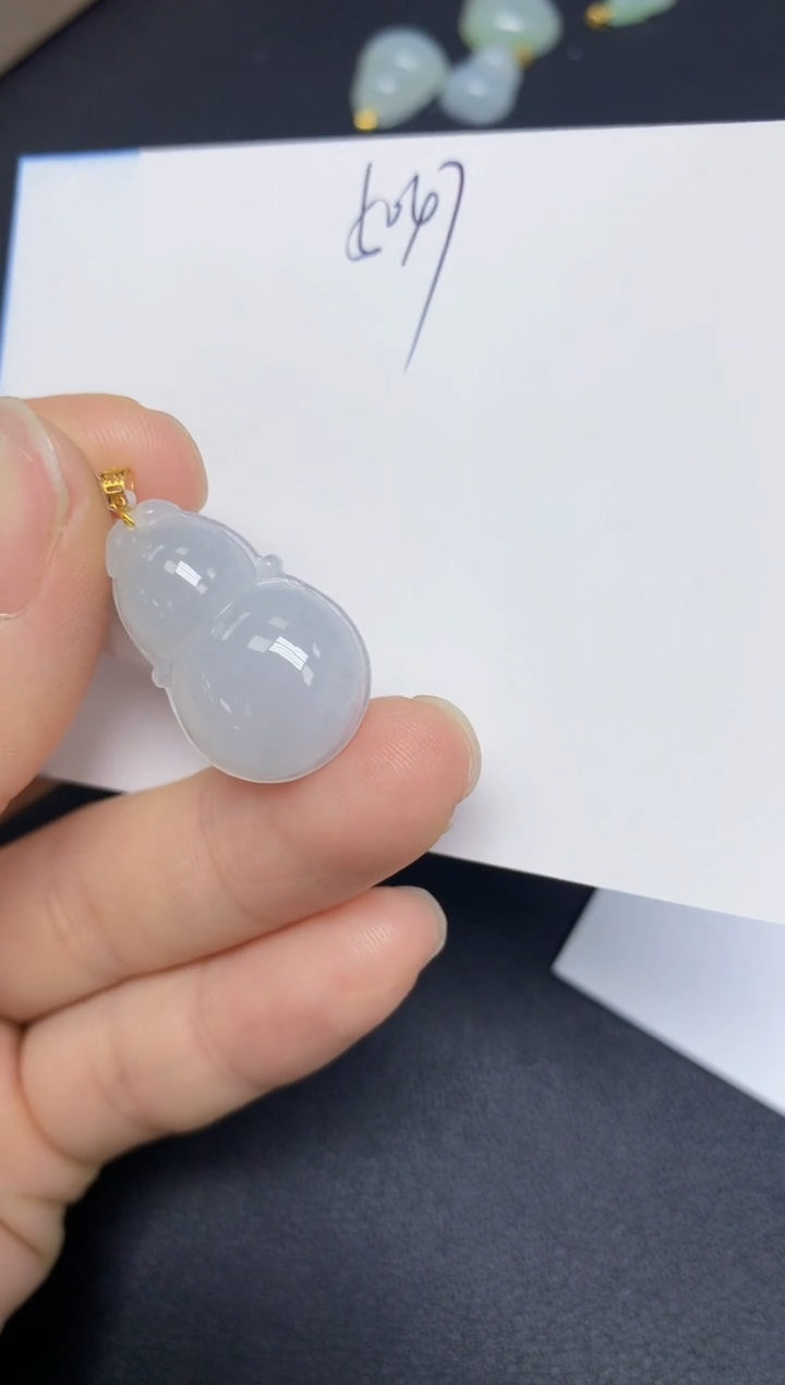 【闪购商品】翡翠挂件18K金镶嵌 天然翡翠A货