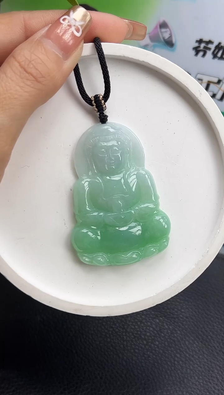 【闪购商品】翡翠颈饰未镶嵌YM1090-1 观音