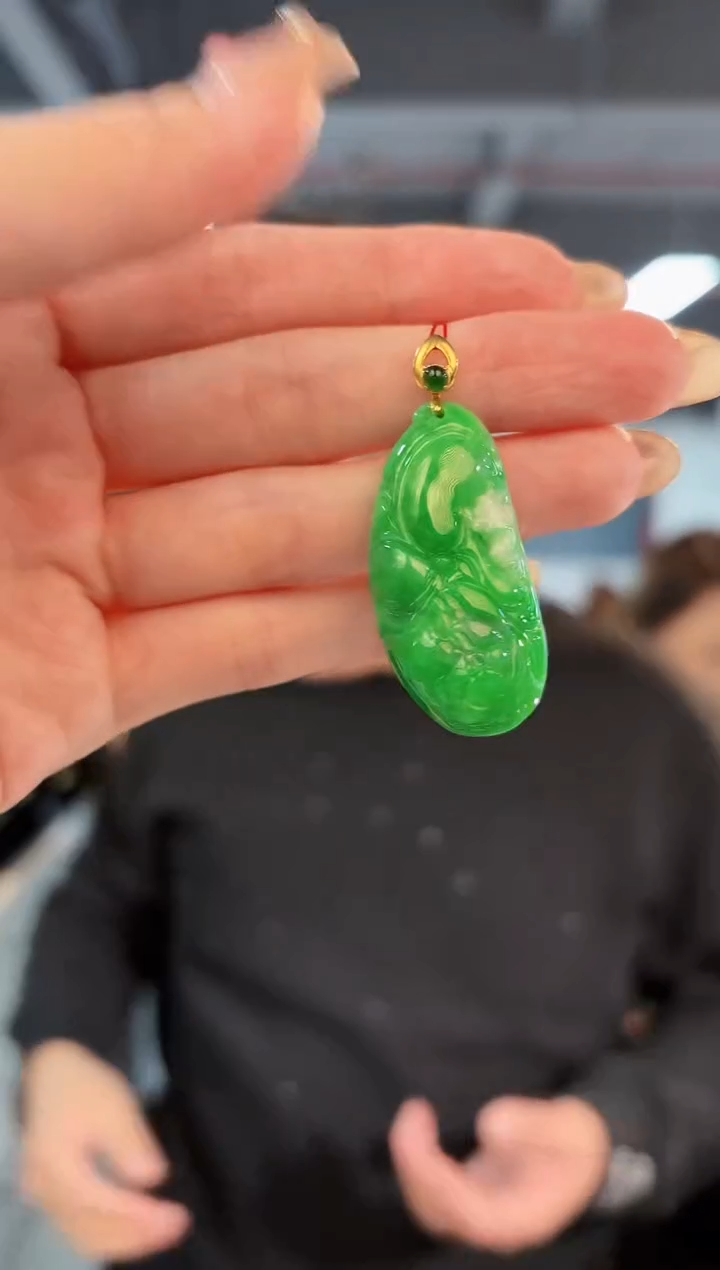 【闪购商品】翡翠颈饰18K金镶嵌缅料A货/支持复检/一件