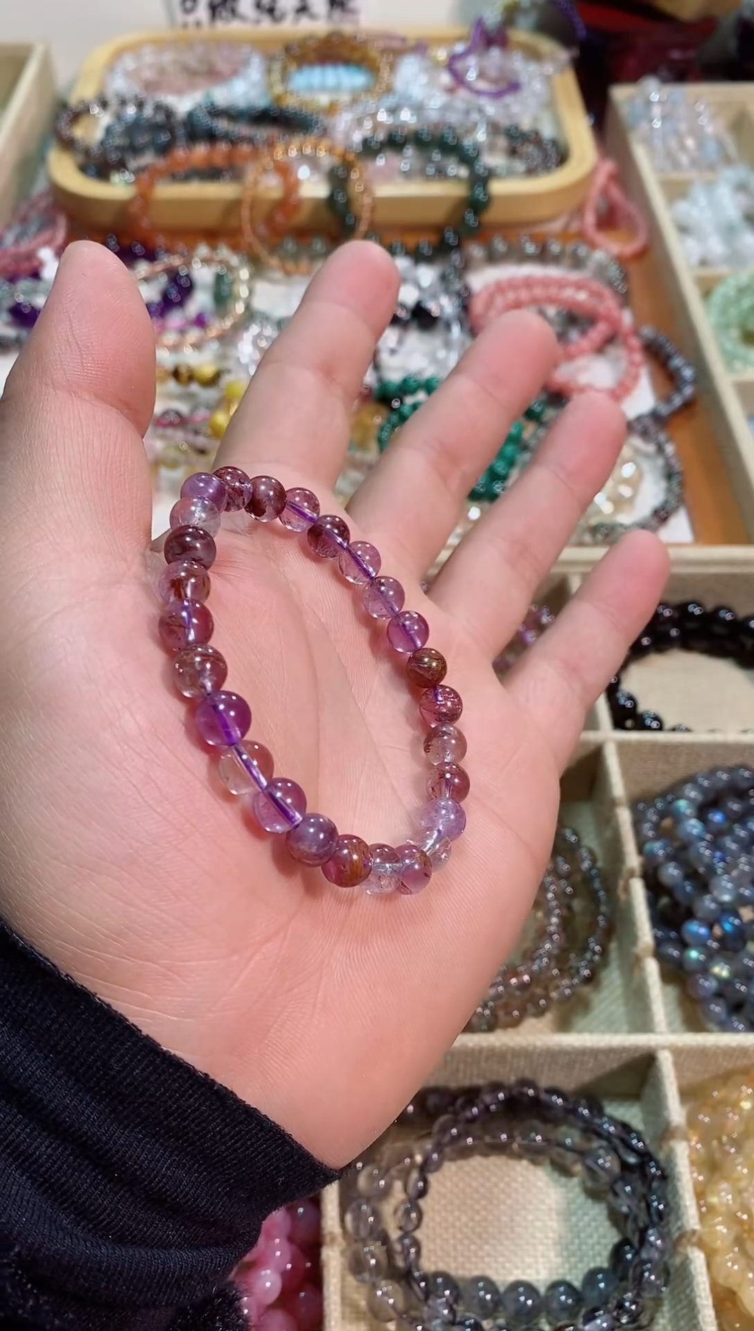 【闪购商品】水晶手链未镶嵌紫幽灵7m+（多样性发其一）