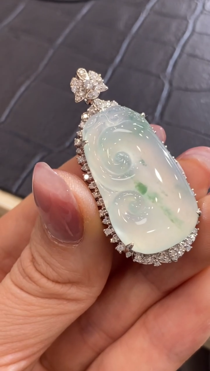 【闪购商品】翡翠颈饰18K金镶嵌收到货48小时鉴赏期（超时不退不换）