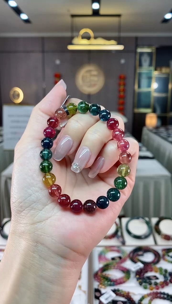 【闪购商品】碧玺单圈手串8mm+未镶嵌（多样性发一条）hon