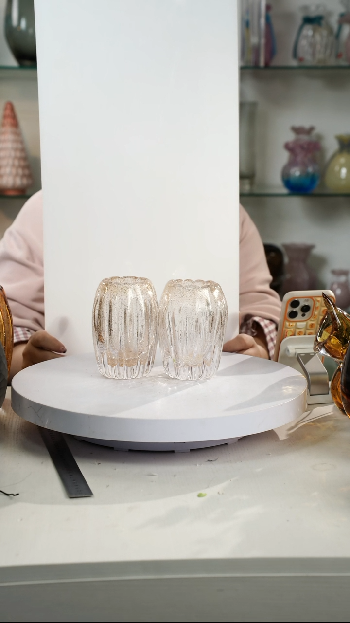 【闪购商品】高13轻奢琉璃花器福利正常手工痕迹