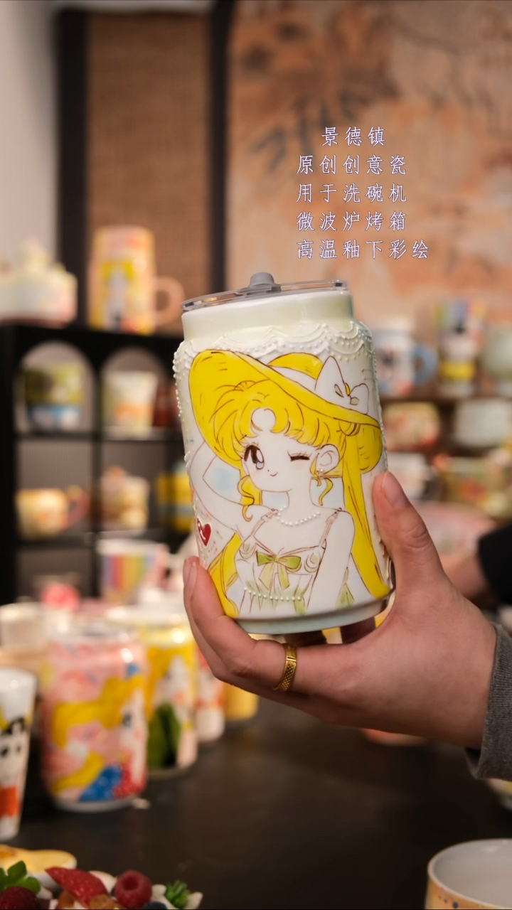 摆件陶旺的可以陶瓷手工手绘设计款