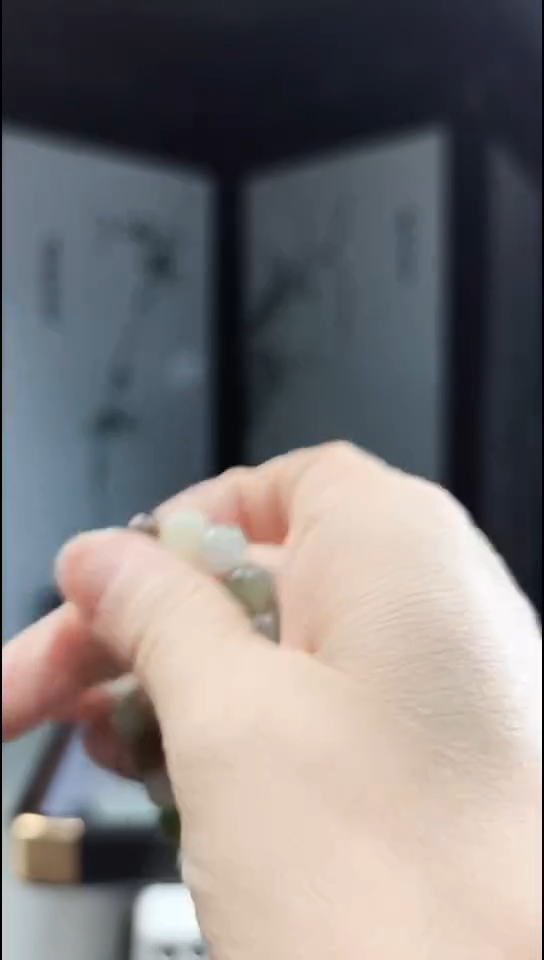 未镶嵌手链和田玉（糖玉）卡8mm多宝手串3