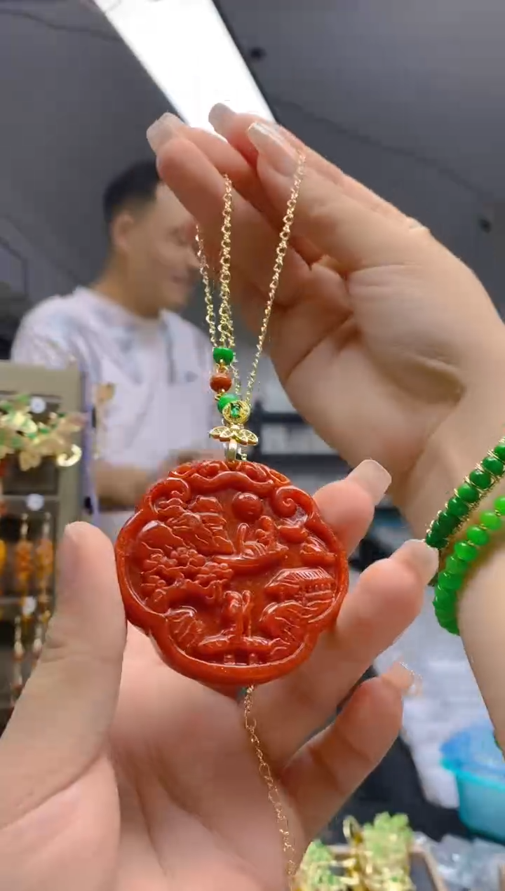 【闪购商品】翡翠耳饰合金196翡翠锁骨链